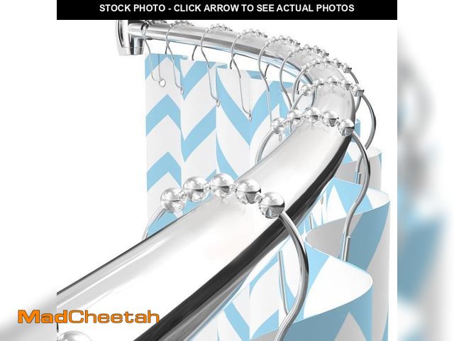 Lot 74-12515982 - Yeabett Curved Shower Curtain Rod 43-72 Inches Adjustable, Shower Rods for Bathroom Aluminum Rustpro...