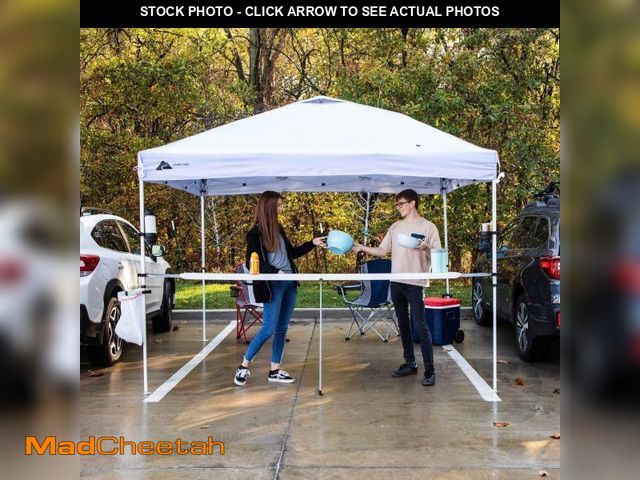 Lot 74-12423252 - Ozark Trail 10x10 Instant Pop up Canopy Tent with Simple Push Setup Ã¢â¬â Straight Leg Pop-up Ten...