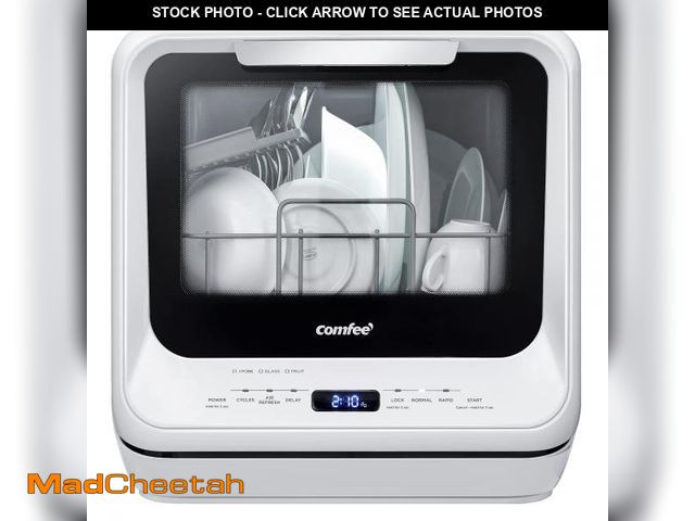 Lot 74-12276602 - COMFEE' Portable Dishwasher Countertop with 5L Built-in Water Tank, No Hookup Needed, 6 Programs, 36...