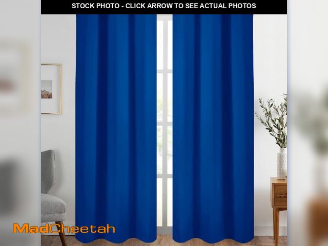 Lot 74-11548863 - Diraysid Royal Blue Grommet Blackout Curtains for Bedroom Thermal Insulated Room Darkening Curtains ...