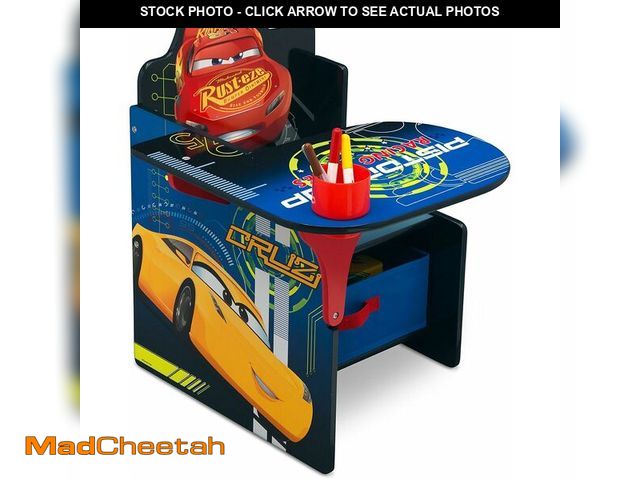 Lot 74-13709434 - (MISSING HARDWARE) Delta Children Chair Desk With Storage Bin, Disney/Pixar Cars - USED