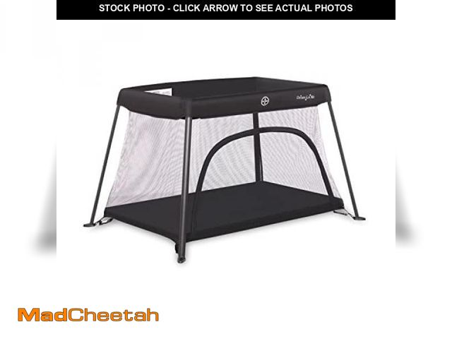 Lot 74-12137627 - Dream On Me Travel Light Playard with Mesh Zipper Door in Black - USED