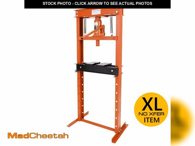 Lot 74-12787342 - Hydraulic Press, 12Ton Heavy Duty H-Frame Garage Floor Hydraulic Shop Press, Adjustable Hydraulic Be...