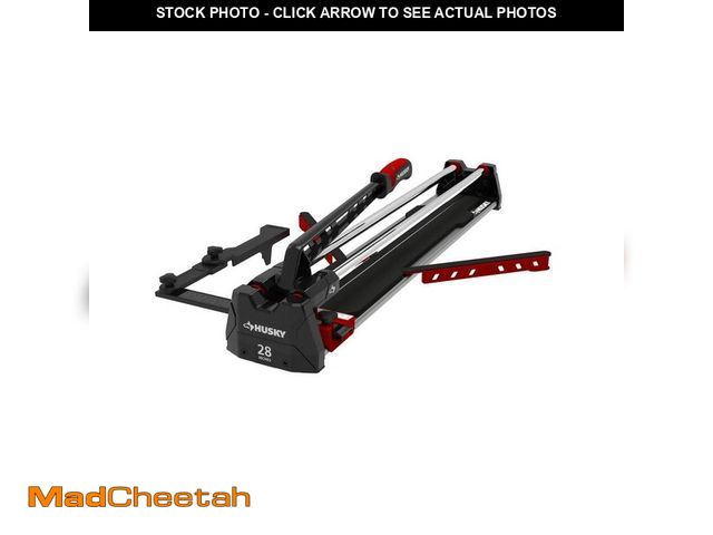 Lot 74-13038572 - Husky 28 in. Tile Cutter with Tungsten Carbide Blade and Adjustable Gauge - USED