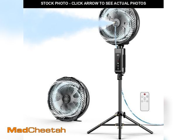 Lot 74-12180980 - Misting Fan Portable, 20000mAh 12-Inch Outdoor Misting Fan for Patios Outside, 2 In 1 Pedestal &amp;...