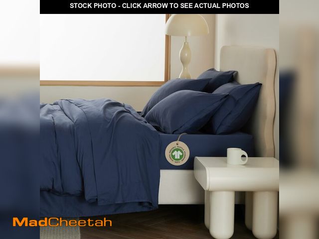 Lot 74-14425486 - Double Stitch 100% Organic Cotton Queen Sheet Set, GOTS Certified - UNUSED