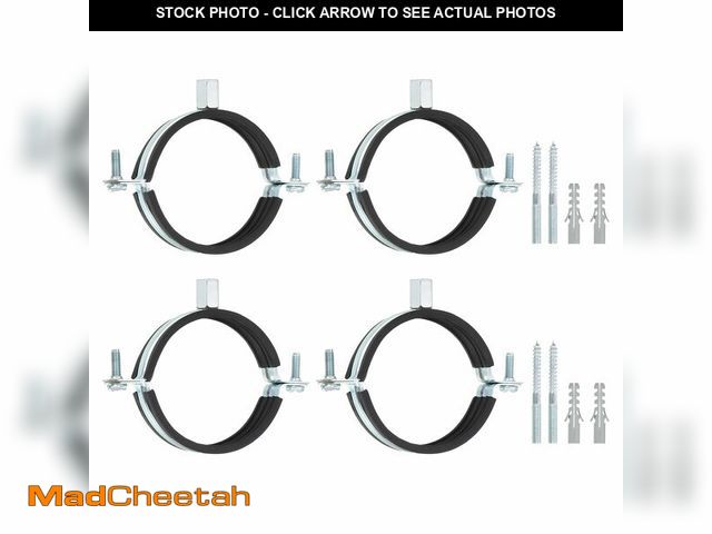 Lot 74-14214769 - uxcell 4 Pcs Adjustable Pipe Bracket Clamp, 3"(76mm) Wall Ceiling Mount Split Ring Pipe Hanger Galva...