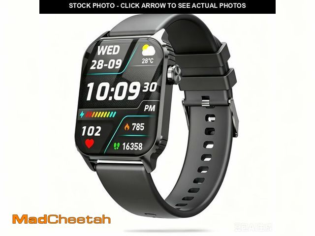Lot 74-14303148 - TRAUSI Touchscreen Smartwatch with Bluetooth Call, 100 Modes and Sleep Notifications, Waterproof Wat...