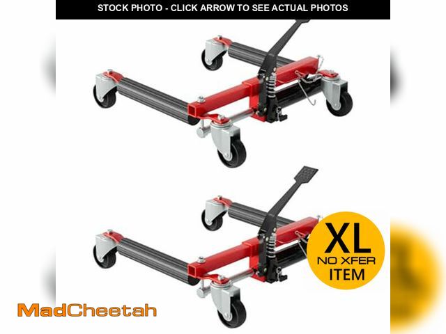 Lot 74-13577264 - GarveeTech Hydraulic Car Wheel Dolly Set of 2, Heavy Duty 6,000 LBS Capacity Vehicle Dollies with Fo...