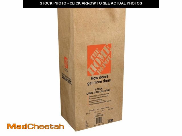 Lot 74-12770642 - The  30 Gal. Paper Lawn and Leaf Bags (50 Count) - UNUSED