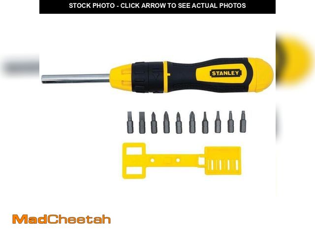 Lot 74-14450245 - Stanley 3 in. Multi-Bit Ratcheting Screwdriver - UNUSED