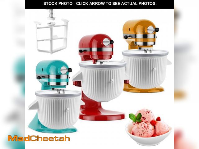 Lot 74-12116090 - Ice Cream Maker Attachment for KitchenAid Stand Mixer, Ice Cream Bowl Compatible with 4.5Qt and Larg...