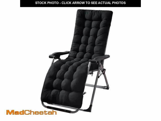 Lot 74-12849314 - YEERSWAG  Non Slip Padded Lounge Chaise Cushion with Ties, 67 in. x 21 in.  x 3 in. (Chair Not Inclu...