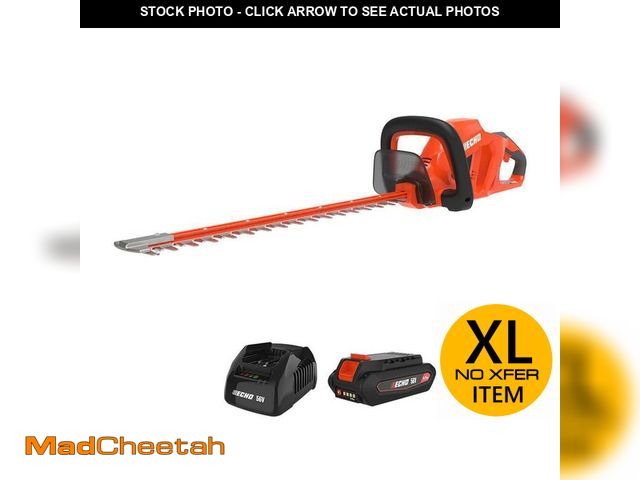 Lot 74-13778663 - ECHO 56V 22 in. Double-Sided Reciprocating Cordless Battery Powered Hedge Trimmer with 2.5Ah Battery...