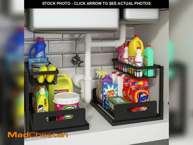 Lot 74-12977036 - REALINN Under Sink Organizer, Pull Out Cabinet Organizer Slide Out Sink Shelf Cabinet Storage Shelve...