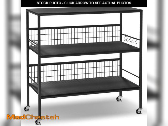 Lot 74-12480334 - CoPedvic CO171 40" Rolling Kitchen Cart Island With Wheels And Storage Shelves - UNUSED