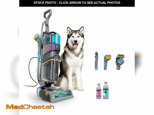 Lot 74-12670443 - (MISSING SOULTION ) Shark CarpetXpert 2-in-1 Upright Deep Carpet Corded Vacuum, with HairPro StainSt...