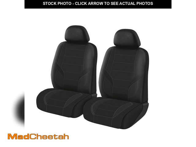 Lot 74-12469844 - Auto Drive Full Faux Leather Seat Covers - 2 Pack - Black, Universal Fit - UNUSED