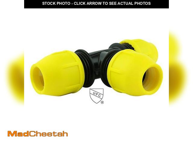 Lot 74-12777505 - HOME-FLEX 1/2 in. IPS DR 9.3 Underground Yellow Poly Gas Pipe Tee - UNUSED