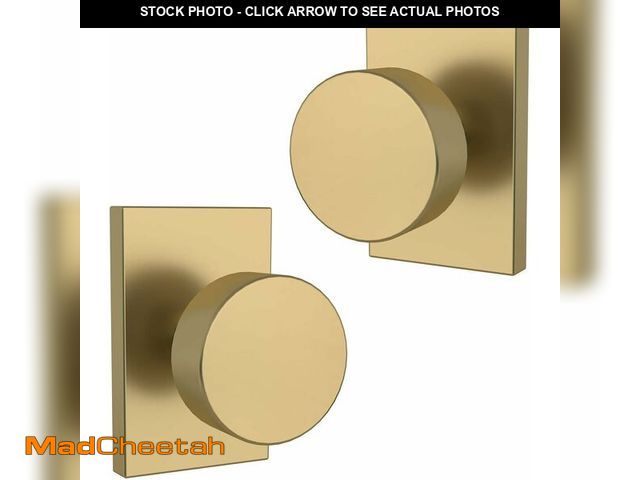 Lot 74-14478415 - Mega Handles Laura Dummy Door Knob Gold (2-Pack) - Non-Turning - UNUSED