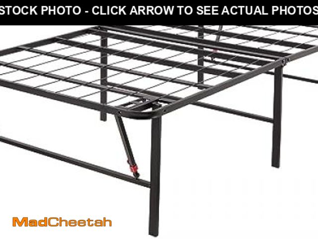 Lot 74-12095928 - Basics Bed Frame with Storage, Foldable Metal Platform, Sturdy Steel, No Box Spring Needed, 18 inche...