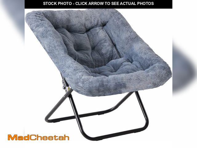 Lot 74-14348682 - DUMOS Comfy Chair for Adults, Soft Faux Fur Folding Lounge for Bedroom Living Room Dorm Rooms Flexib...
