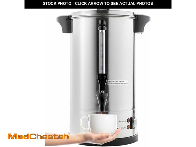 Lot 74-12827396 - SYBO SR-CP-50B Commercial Grade Stainless Steel Percolate Coffee Maker Hot Water Urn for Catering, 5...