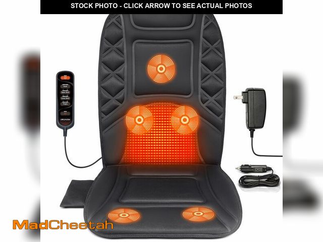 Lot 74-12451791 - CARSHION Back Massager with Heat,Heated Seat Cover Cushion with 5 Vibrating Massage Nodes &amp; 2 He...