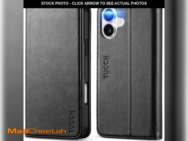 Lot 74-12221669 - TUCCH Case Wallet for iPhone 16 Plus, [3 Card Holder Slots] Folio PU Leather Cover, [RFID Blocking] ...