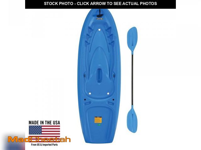 Lot 74-12420353 - Recruit 6.5 Ft. Youth blue Kayak (Paddle Included) - UNUSED