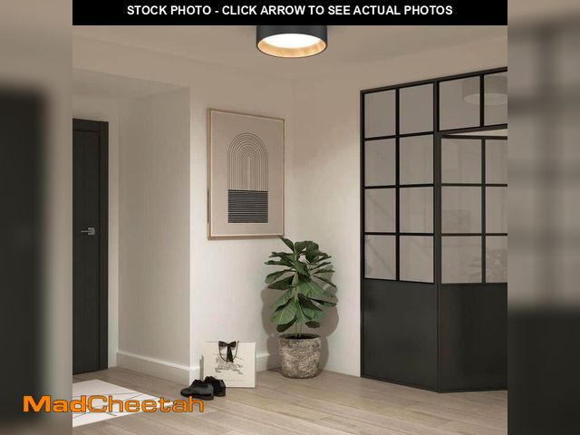 Lot 74-12999834 - (MISSING HARDWARE) Artika Alton 13 in. 1-Light Modern Black and Wood Integrated LED 3 CCT Flush Moun...