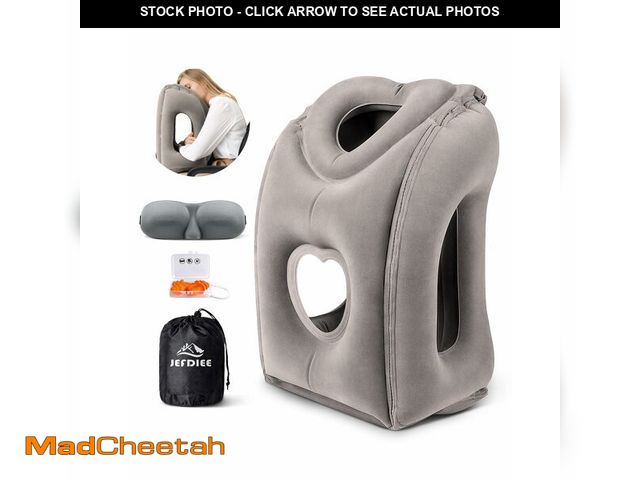 Lot 74-12702135 - JefDiee Inflatable Travel Pillow, Airplane Neck Pillow Comfortably Supports Head and Chin for Airpla...