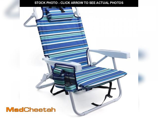 Lot 74-12540995 - Yestomo Beach Chairs for Adults Heavy Duty, Compact Portable Lay Flat Folding Chair with Backpack St...