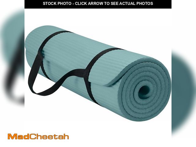 Lot 74-13382328 - Gaiam Essentials Thick Yoga Mat Fitness &amp; Exercise Mat with Easy-Cinch Carrier Strap,Balsam,72"L...