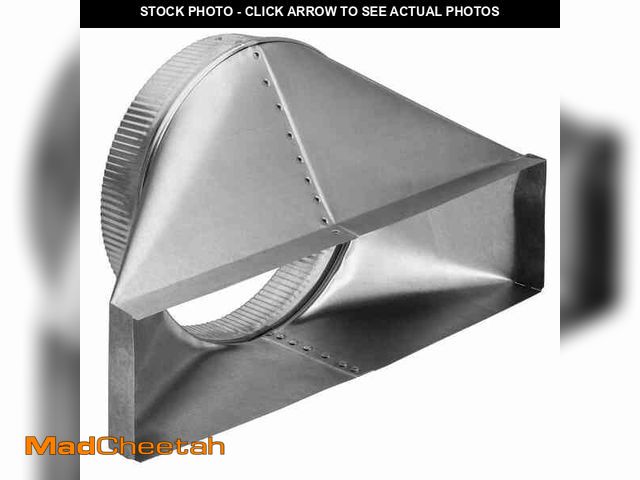 Lot 74-13795874 - Broan-NuTone 4-1/2 in. x 18-1/2 in. to 10 in. Round Galvanized Steel Thin Wall Duct Transition - UNU...