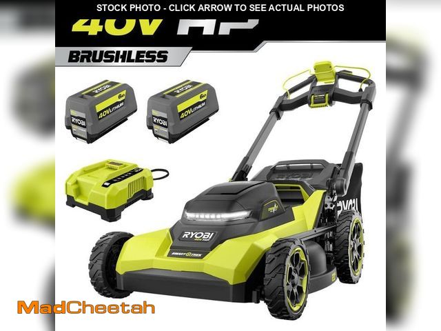 Lot 74-14193235 - RYOBI 40V HP Brushless 21 in.Cordless Walk Behind Multi-Blade Self-Propelled Lawn Mower w/ (2) 6.0Ah...