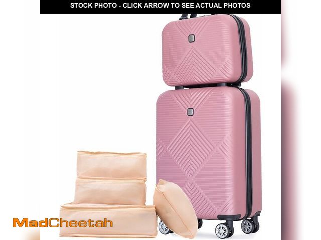 Lot 74-13710700 - Tripcomp 2 Piece Carry on Luggage Set, Airline Approved 20 Inch Luggage with Cosmetic Case HardShell...