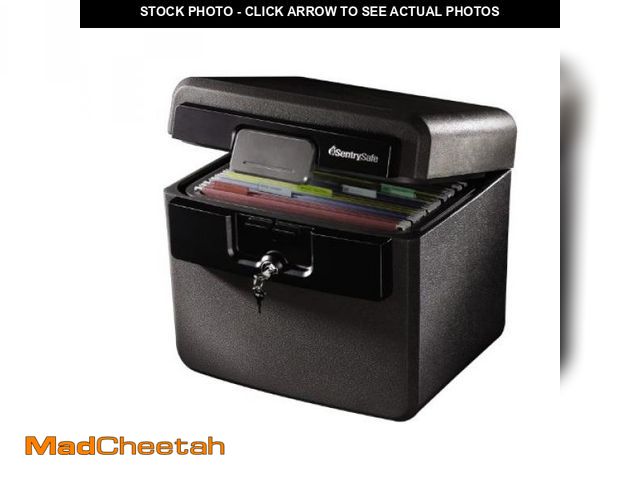 Lot 74-12405504 - (MISSING KEYS) SentrySafe HD4100 Fire-Resistant and Water-Resistant Box Safe with Key Lock  0.65 Cu....