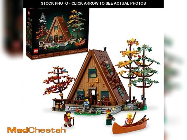Lot 74-12802393 - LEGO Ideas A-Frame Cabin Building Set for Adults - Detailed DIY Miniature House Model Kit, Ages 18+ ...