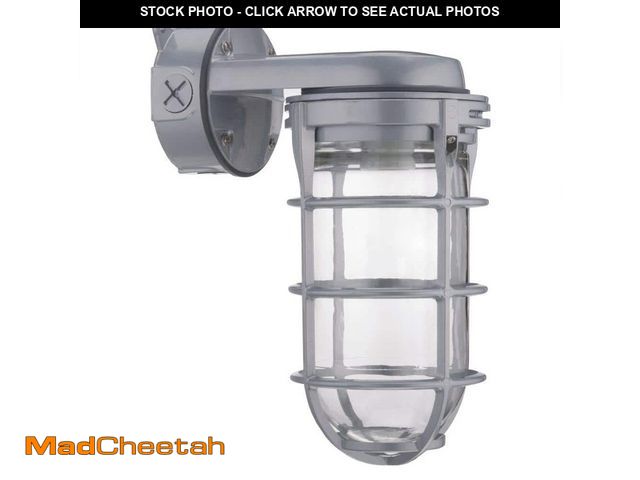 Lot 74-13795783 - Lithonia Lighting 150W Incandescent Utility Vapor Tight Wall Lantern Sconce Fixture - UNUSED