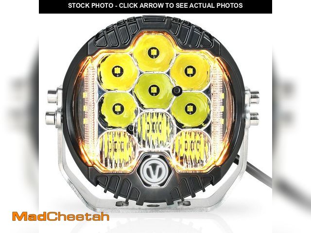 Lot 74-14264008 - 7 Inch Round LED Offroad Light with DRL, 90W Driving Light LED Light Bar, 8000LM Spot Flood Combo Wo...