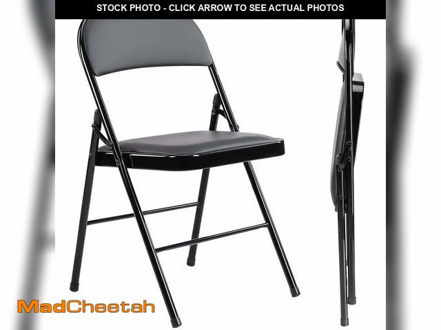 Lot 74-12849664 - (MISSING ONE CHAIR) CONCETTA 2 Pack Sturdy Metal Folding Chair with 350-Pound Capacity, Metal Frame,...