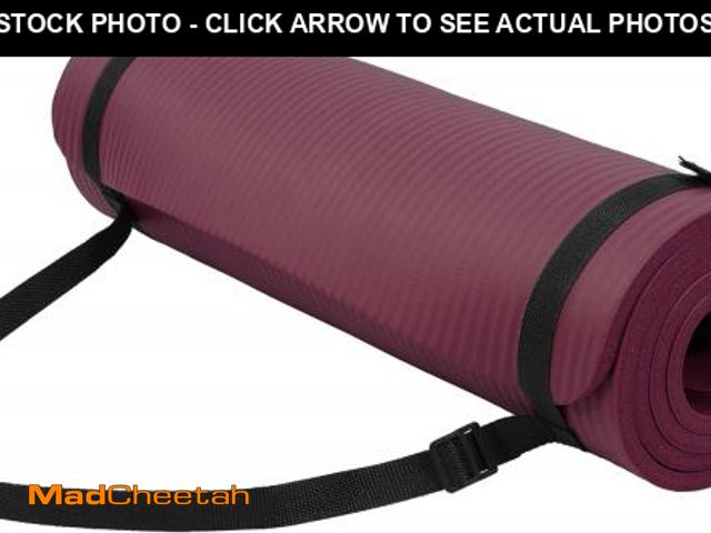Lot 74-12397101 - (SMALL TEAR) Yoga Mat, 1/2-Inch Extra Thick High Density Exercise Mat, Anti-Tear Exercise Yoga Mat w...