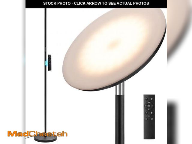 Lot 74-12330733 - PreeOtti Modern LED Floor Lamp - Remote &amp; Touch Control, 40W/2400LM Sky Torchiere Standing Lamp,...