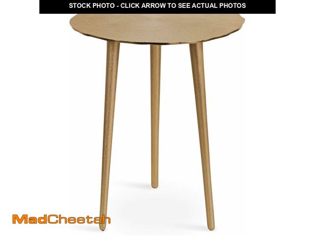 Lot 74-14067381 - Kate and Laurel Sancia Modern Side Table, 15 x 15 x 20, Gold, Sand Casted Iron Table for Display and...