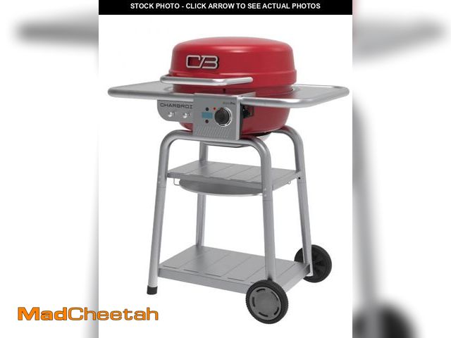 Lot 74-12103682 - Bistro Pro Electric Grill &amp; Griddle + Charcoal Mode, Red - 25302146 - UNUSED