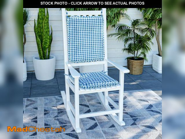 Lot 74-11721931 - Klear Vu Porch Rocking Chair Cushion Set, Assembled in The USA, Stylish Seat and Back Pads with Fabr...