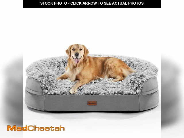 Lot 74-12697410 - 3.7 inch Thickened Orthopedic Dog Beds for Extra Large Dogs, Supportive Dog Sofa Bed with 28D Egg-Cr...