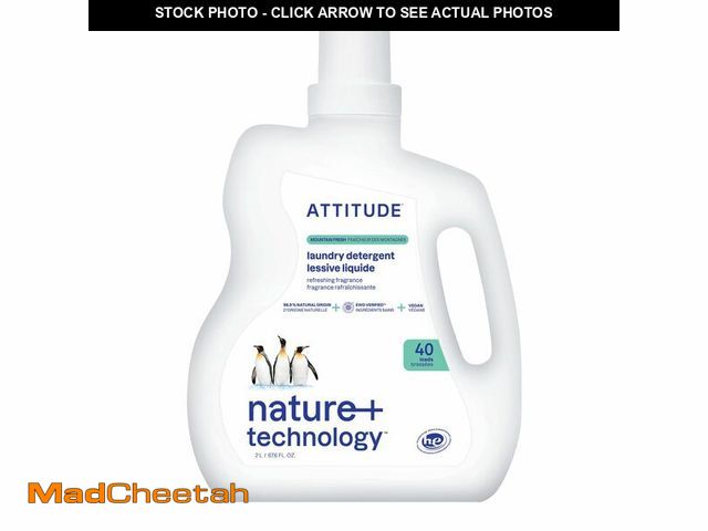 Lot 74-14264693 - ATTITUDE Liquid Laundry Detergent, EWG Verified, HE Compatible, Plant-Based &amp; Vegan, Natural Lau...