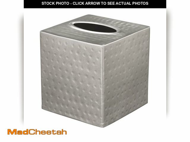 Lot 74-14050696 - Monarch Abode Tissue Box Cover Square Ã¢â¬â Hand Hammered Pewter Metal Tissue Holder Box for Bath...